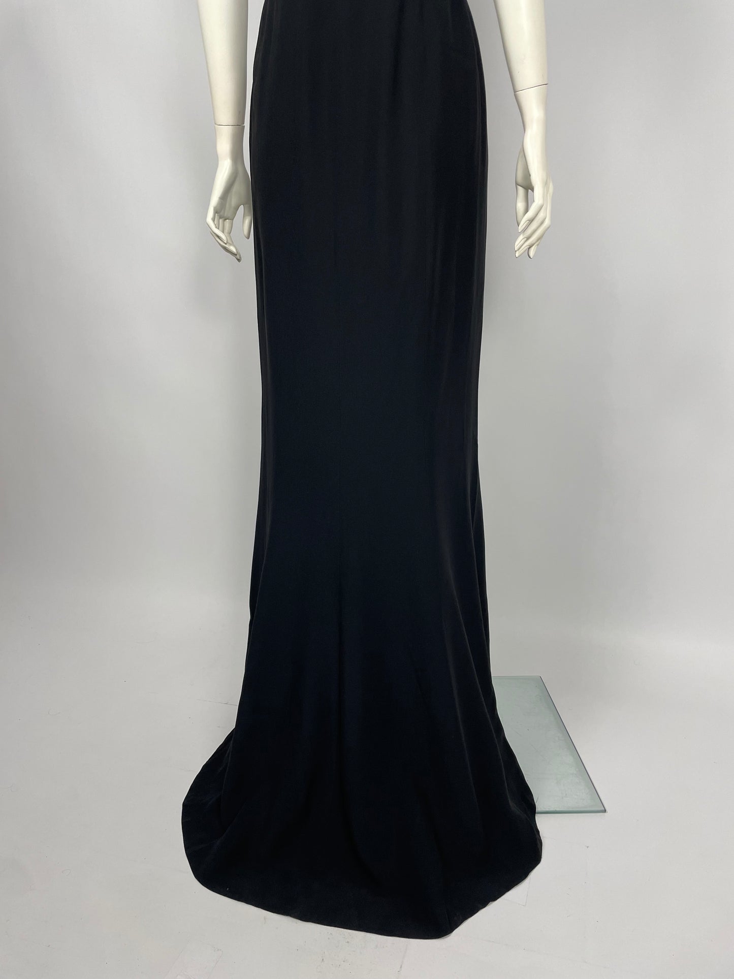 Claude Montana 1990’s metal fringes gown.