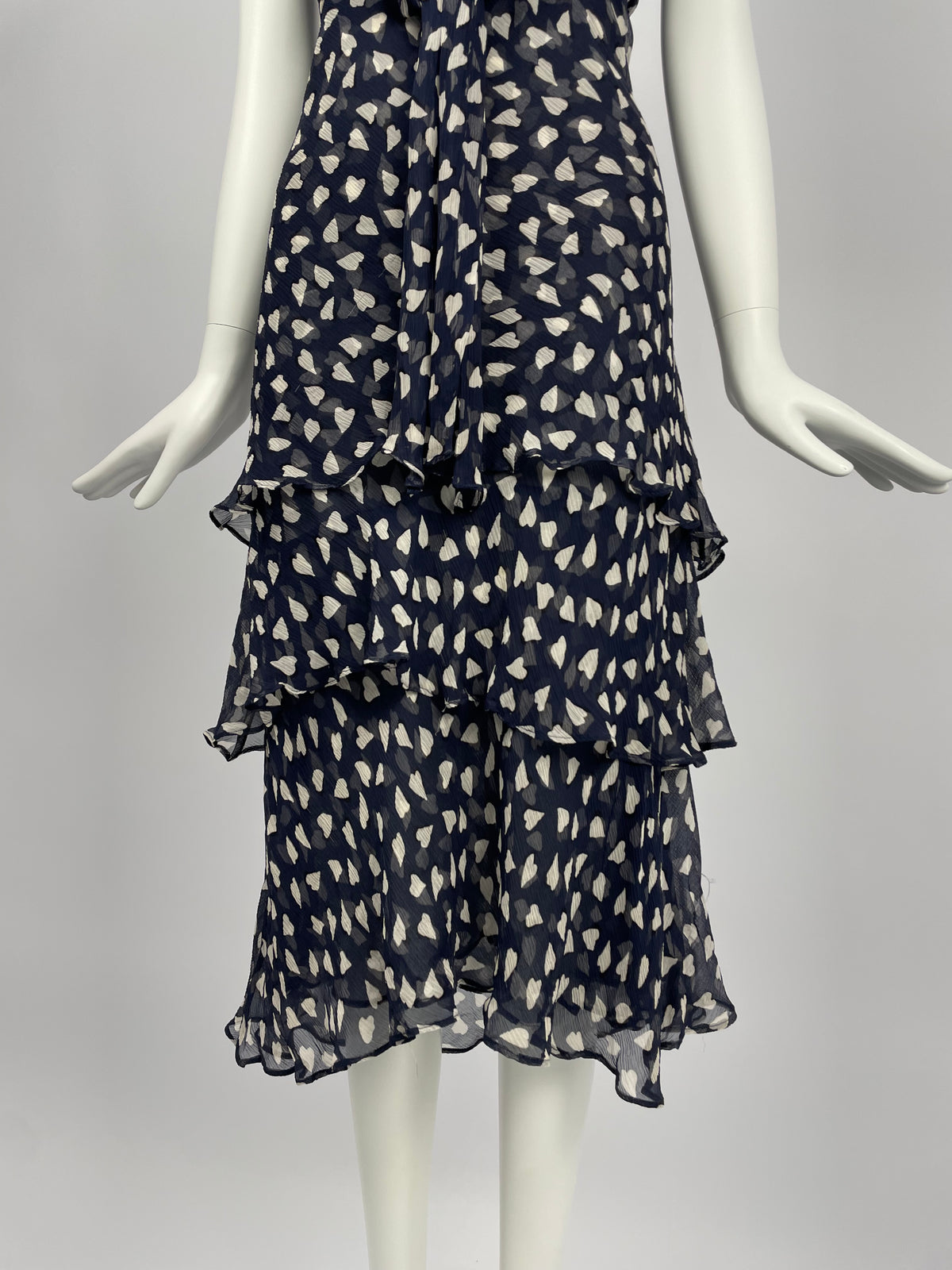 Georges Rech early 2000's silk ruffle dress