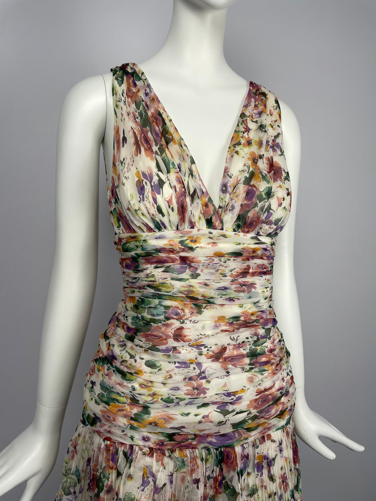 Georges Rech 2000’s gathered silk summer set