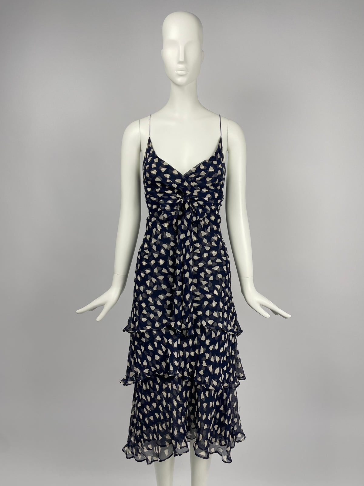 Georges Rech early 2000's silk ruffle dress
