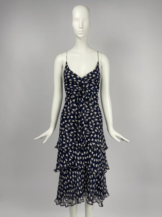 Georges Rech early 2000's silk ruffle dress