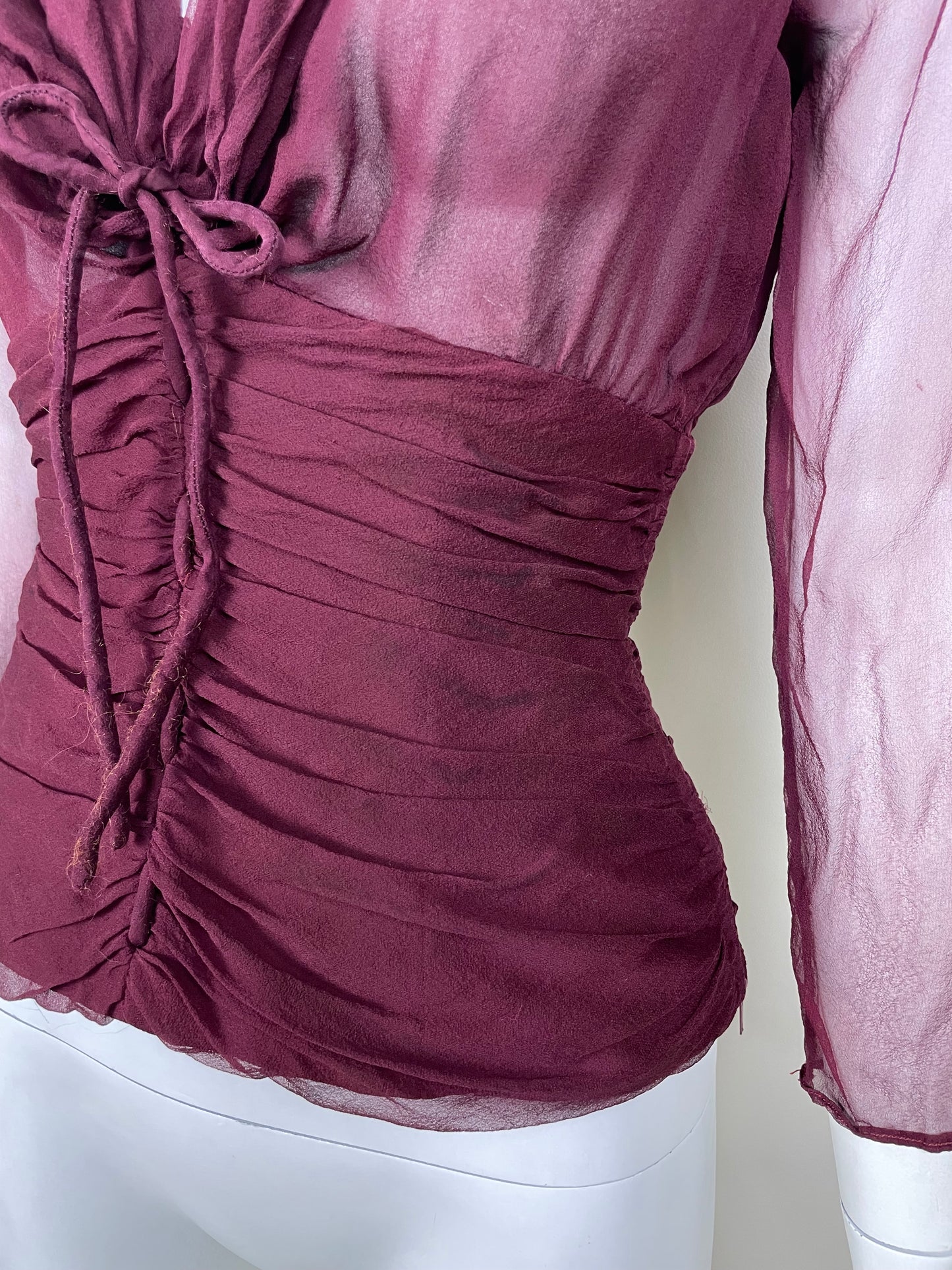 Chloe 1990’s Silk Pleats Blouse (S)