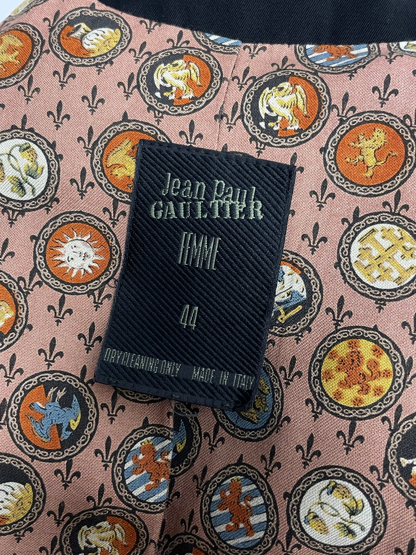 Jean Paul Gaultier 1990's silk scarf blazer