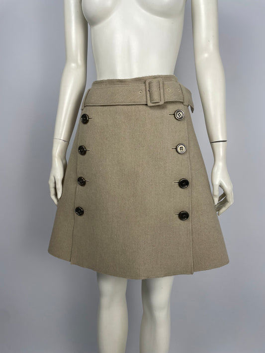 Prada 2006 wool belt mini skirt