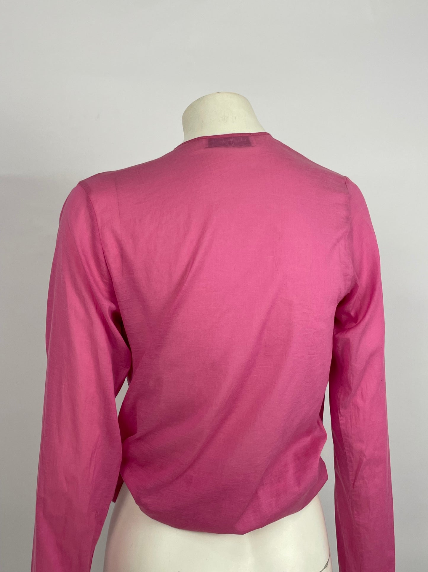 Dior 2000’s Pink linen tie blouse