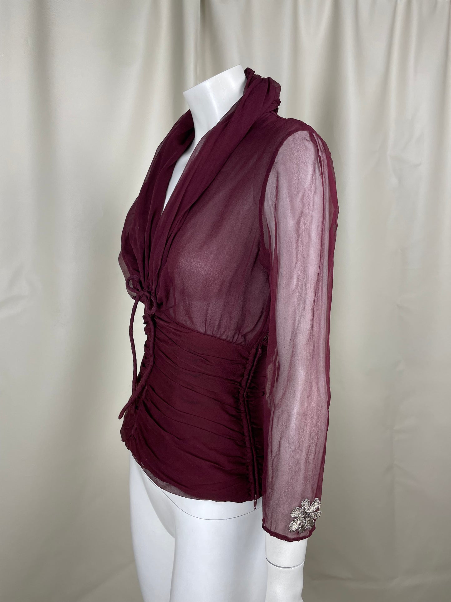 Chloe 1990’s Silk Pleats Blouse (S)