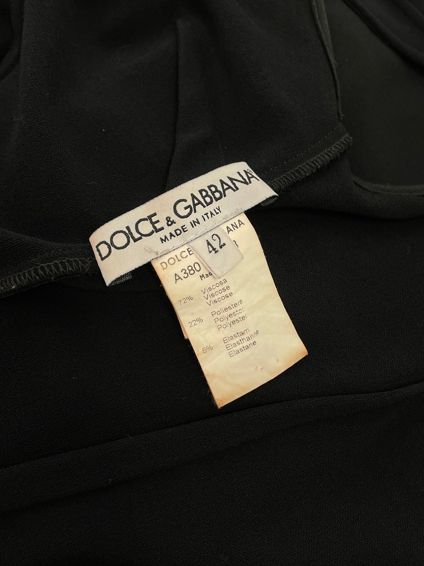 Dolce & Gabbana 1990’s Tailored V neck dress.