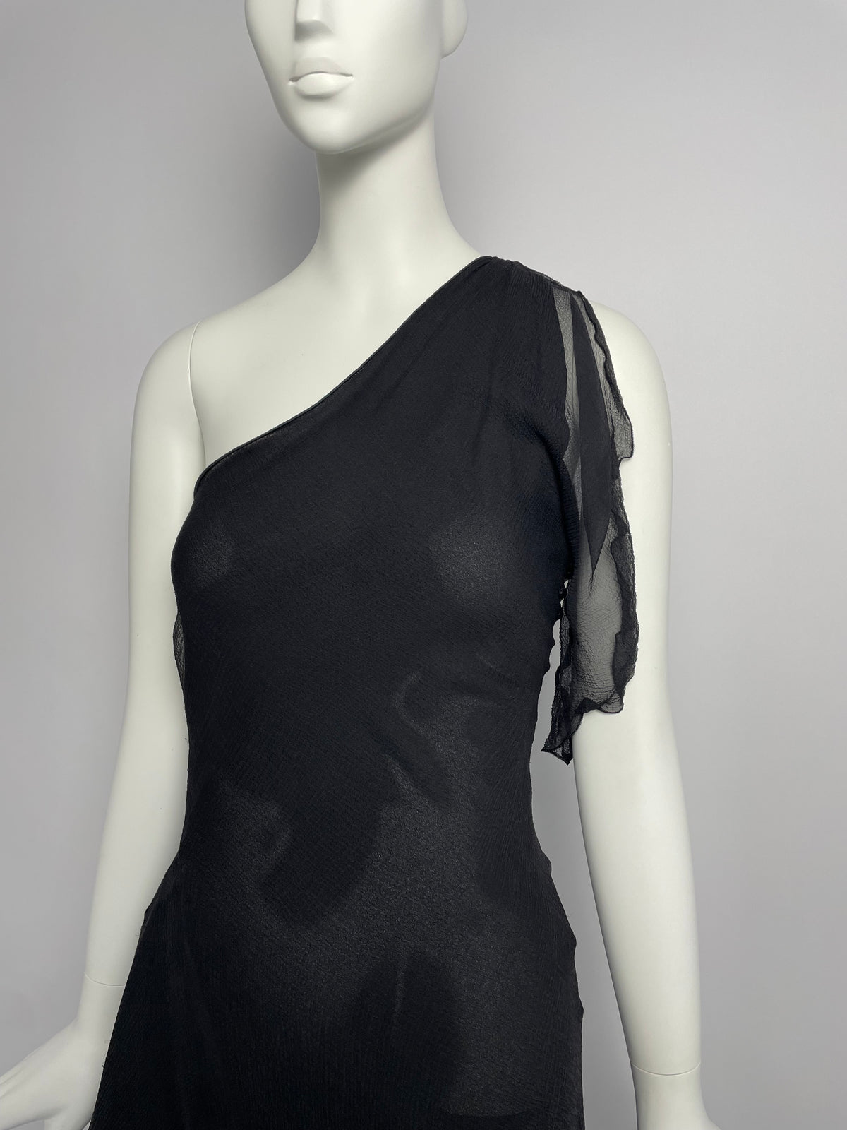 Emporio Armani 1990's Bias ruffle maxi dress