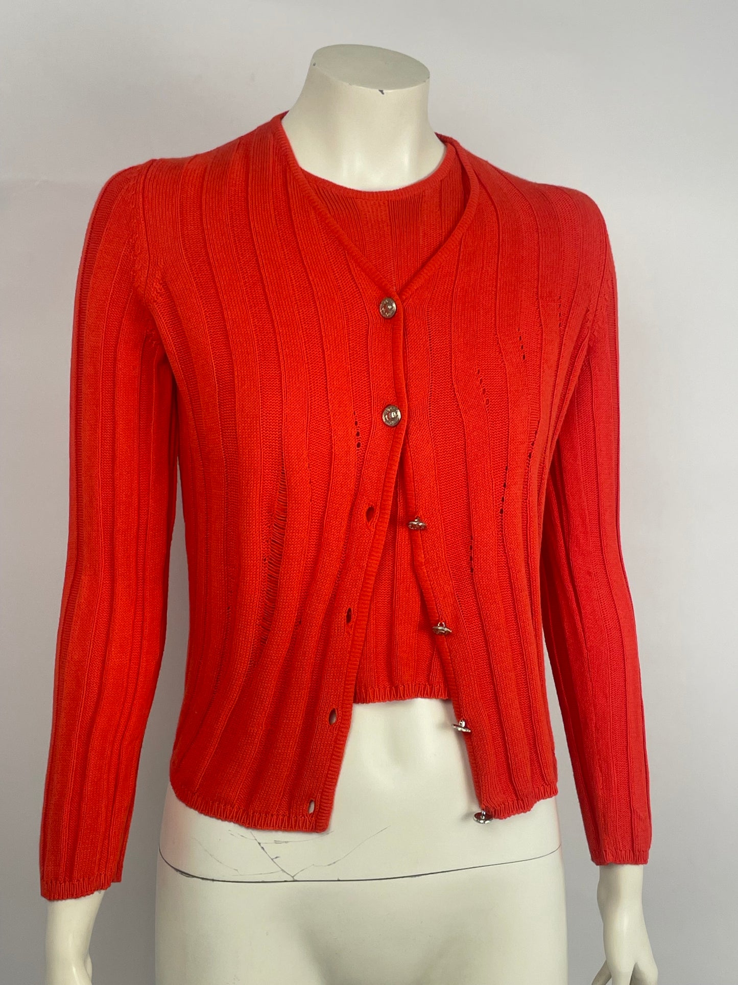 Gianni Versace 2000’s red twin set