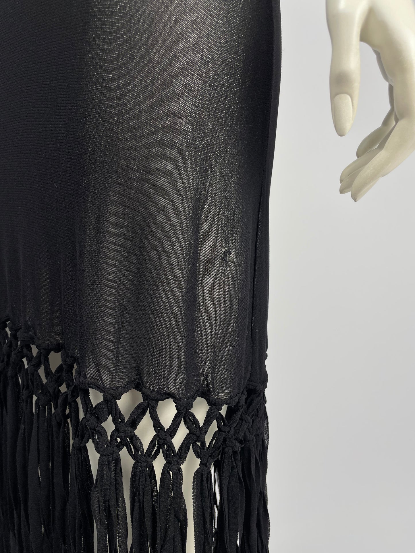 Jean Paul Gaultier 1990’s Fringes mesh maxi dress.