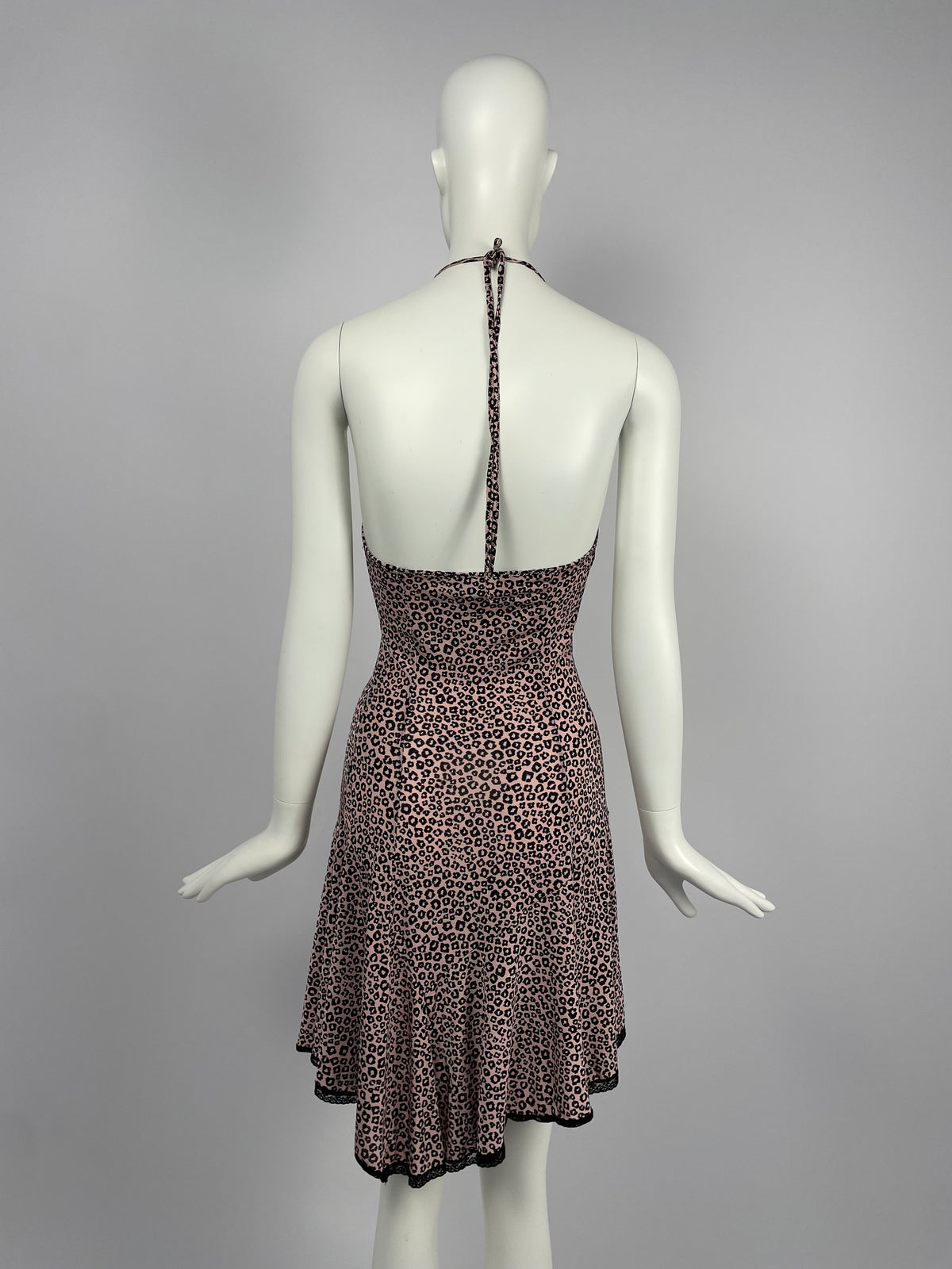 Blumarine 2000's Pink cheetah mini dress