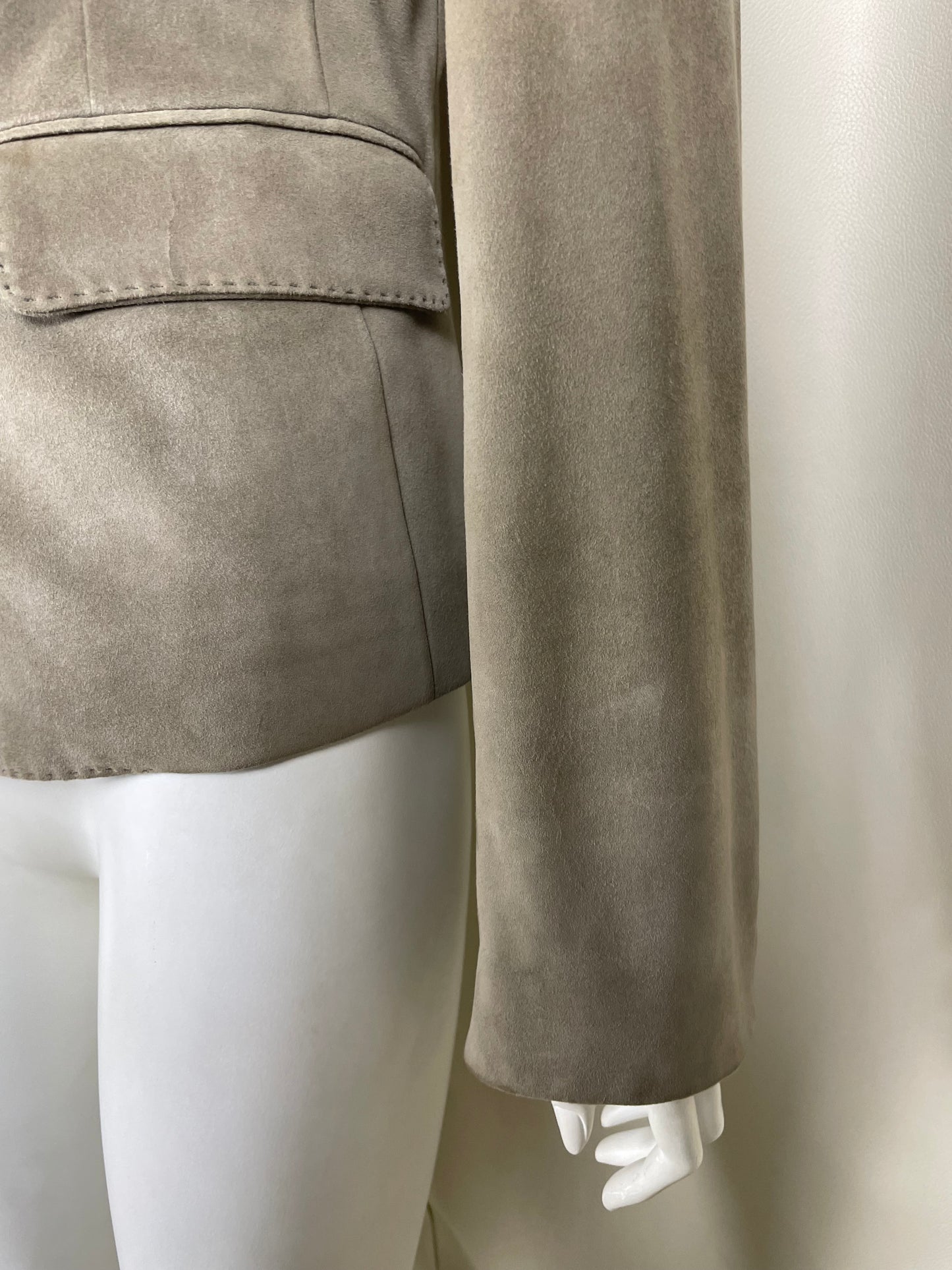 Loro Piana Asymmetrical Suede Blazer (M)