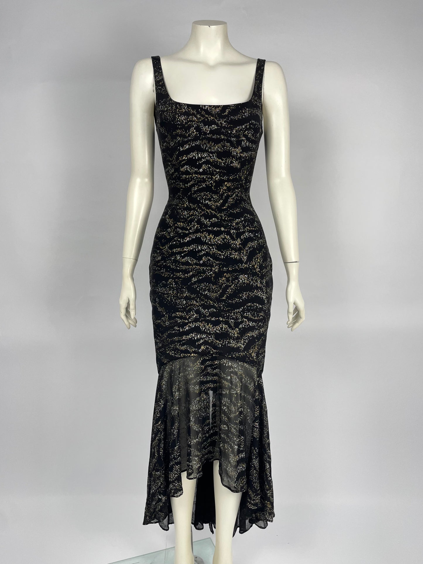 Gai Mattiolo 1990’s glittery maxi dress