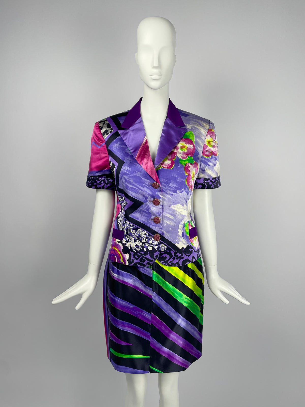 Gianni Versace S/S 1990 Printed suit