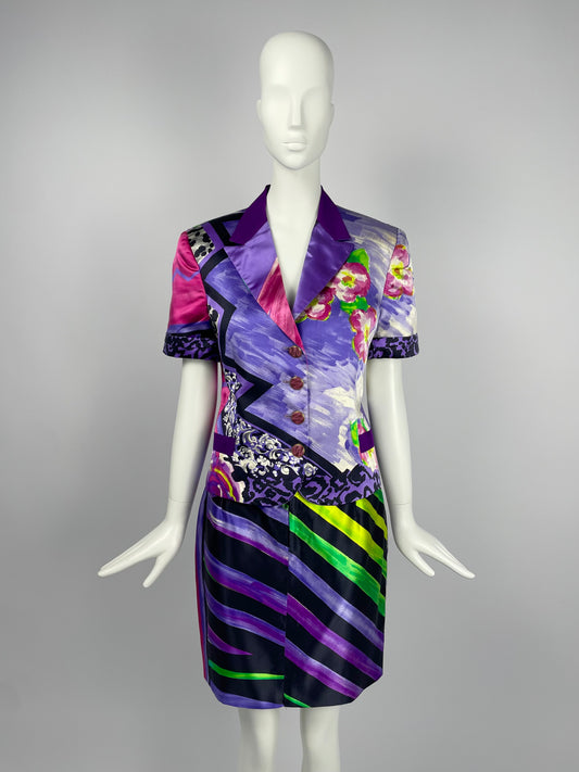 Gianni Versace S/S 1990 Printed suit