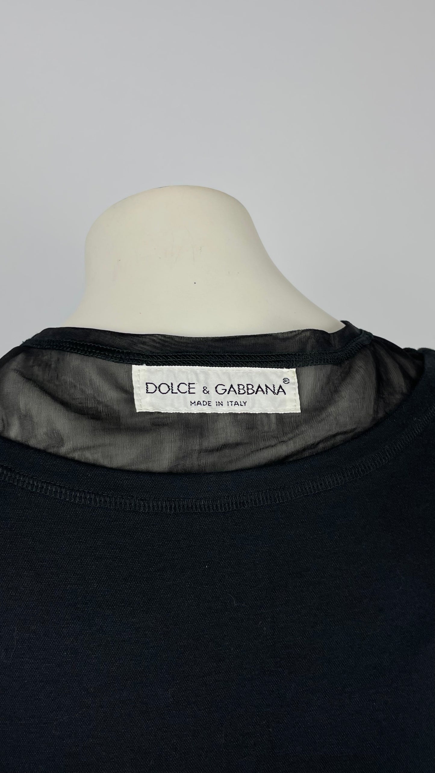 Dolce & Gabbana Early 1990’s  Sheath Double Layer Dress