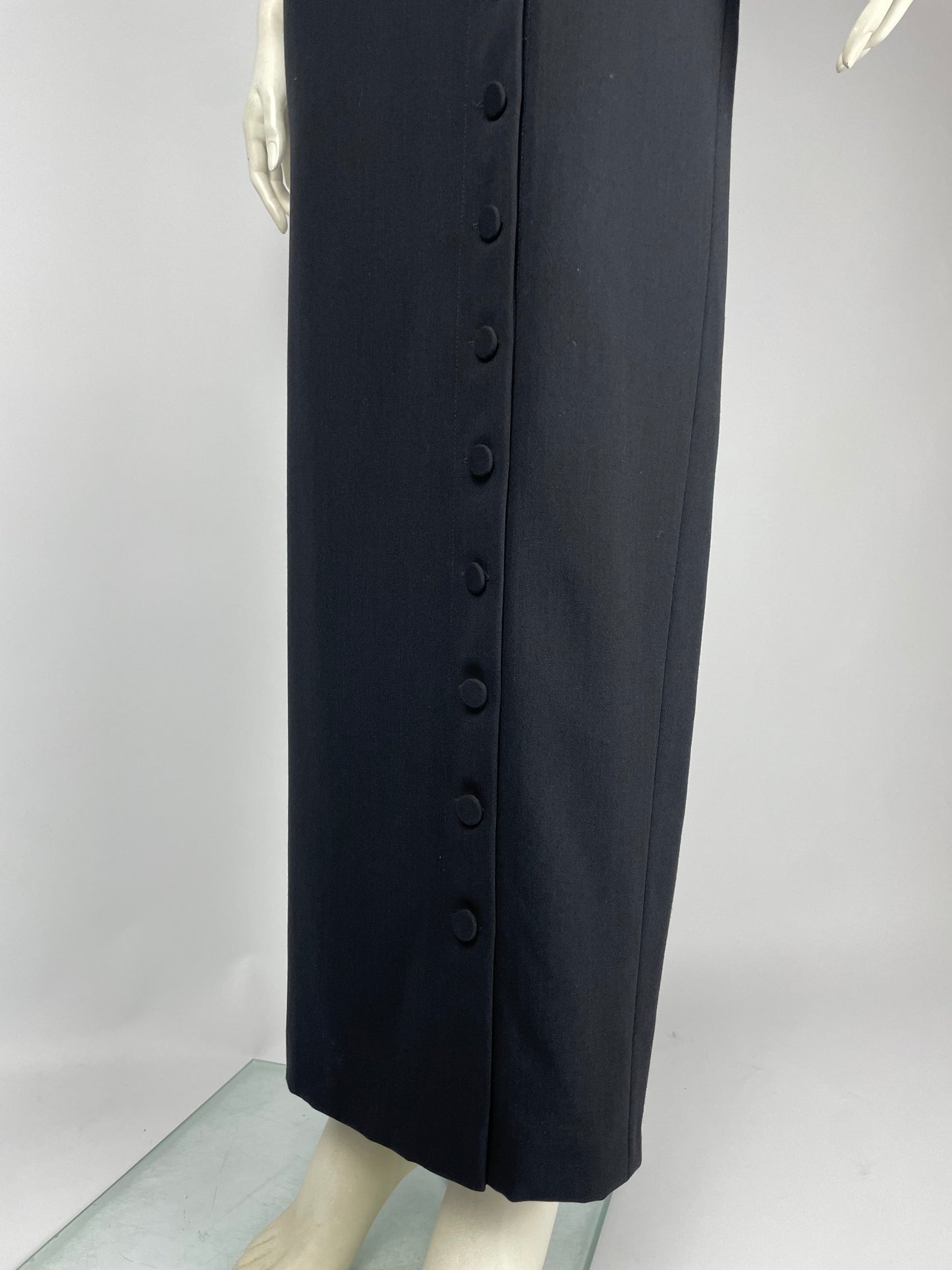 Jean Paul Gaultier wool button up maxi skirt