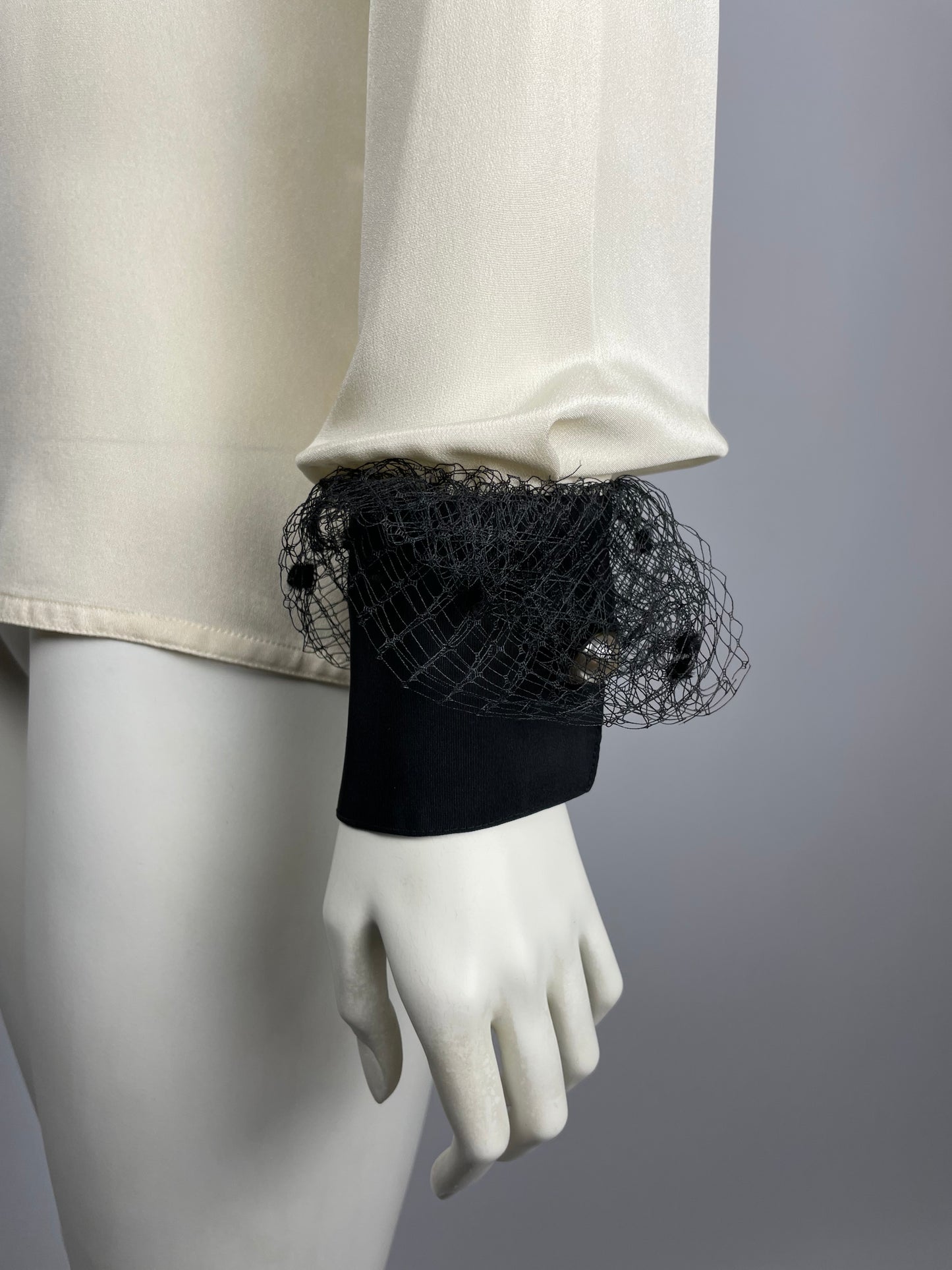 Gianni Versace F/W 1989 Silk and lace shirt