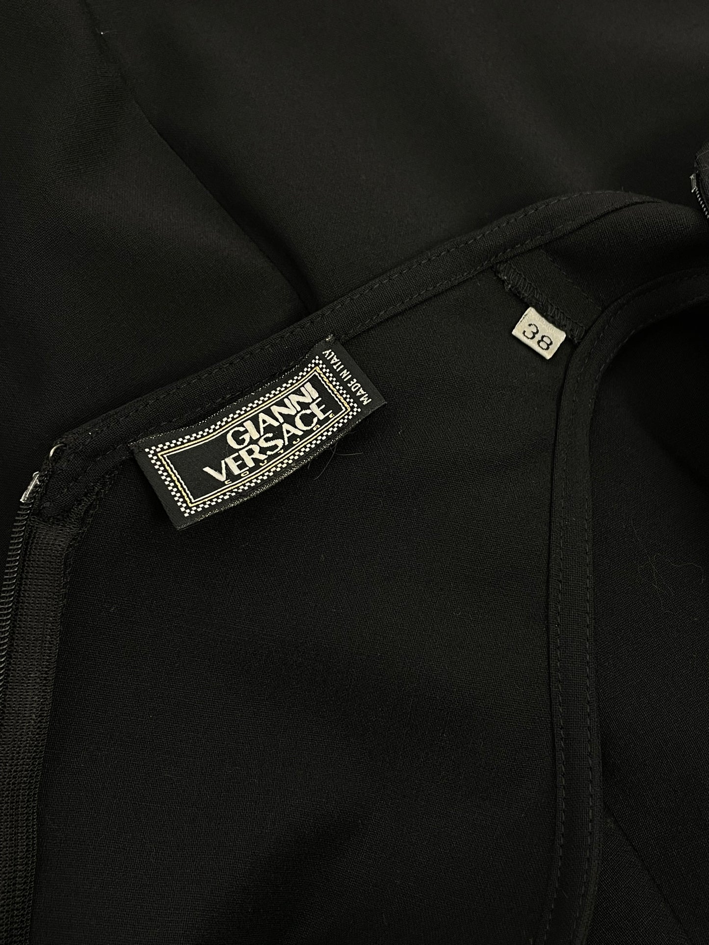 Gianni Versace 1990’s black sheath mini dress.