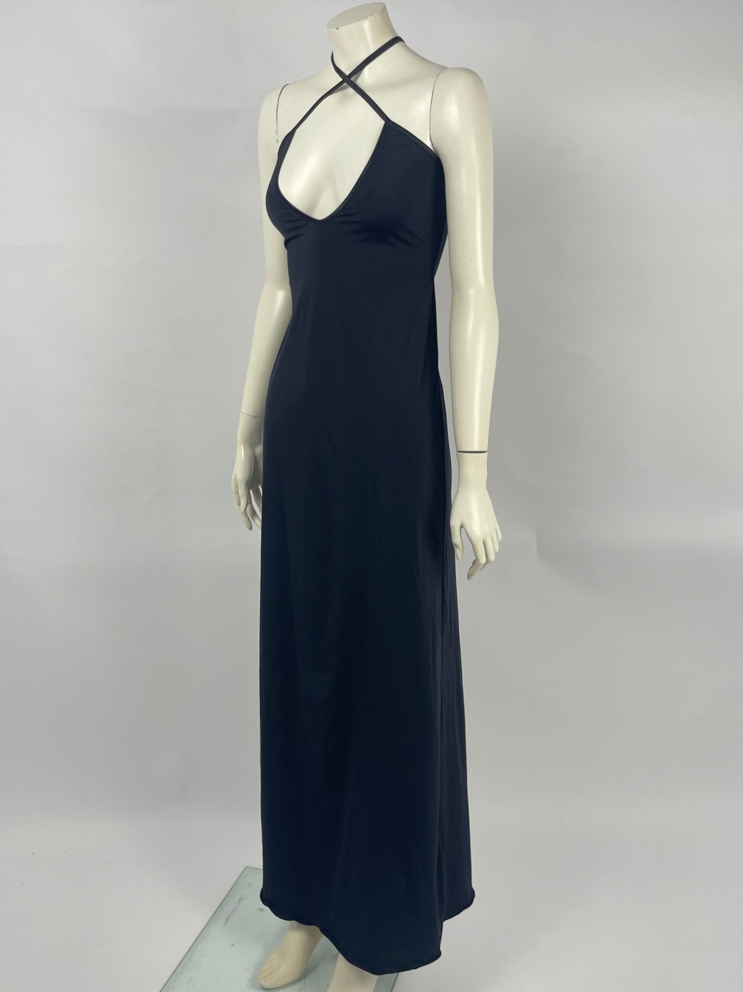 Blumarine 2000’s wide neckline gown