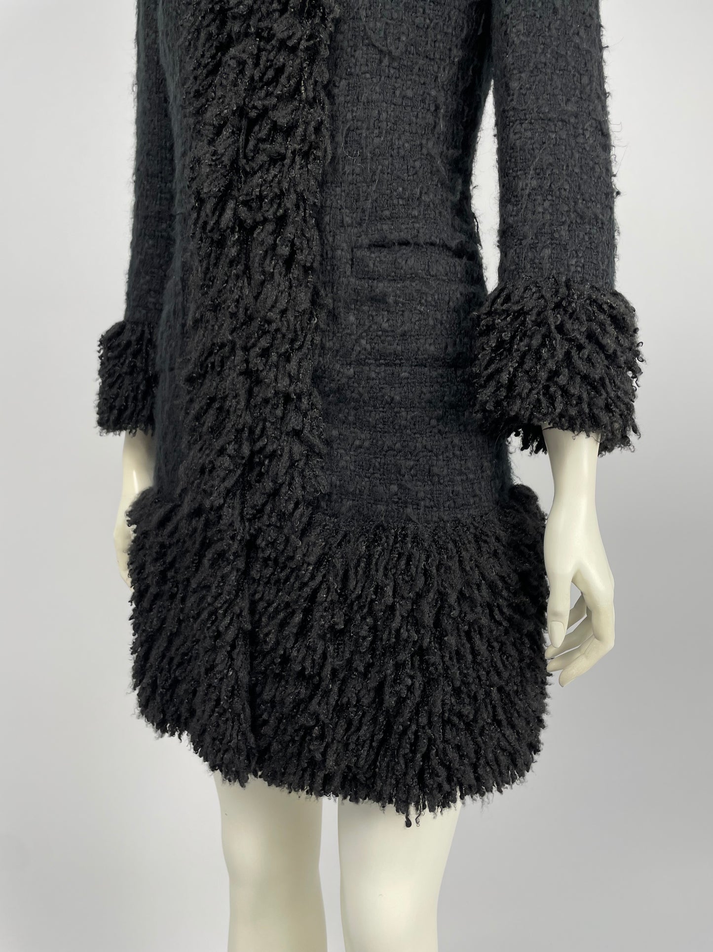 Dolce & Gabbana 2000’s Fur & tweed coat.
