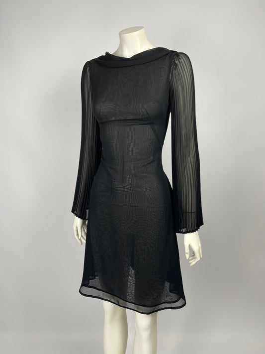 Versace 2000’s Pleated sleeves maxi dress