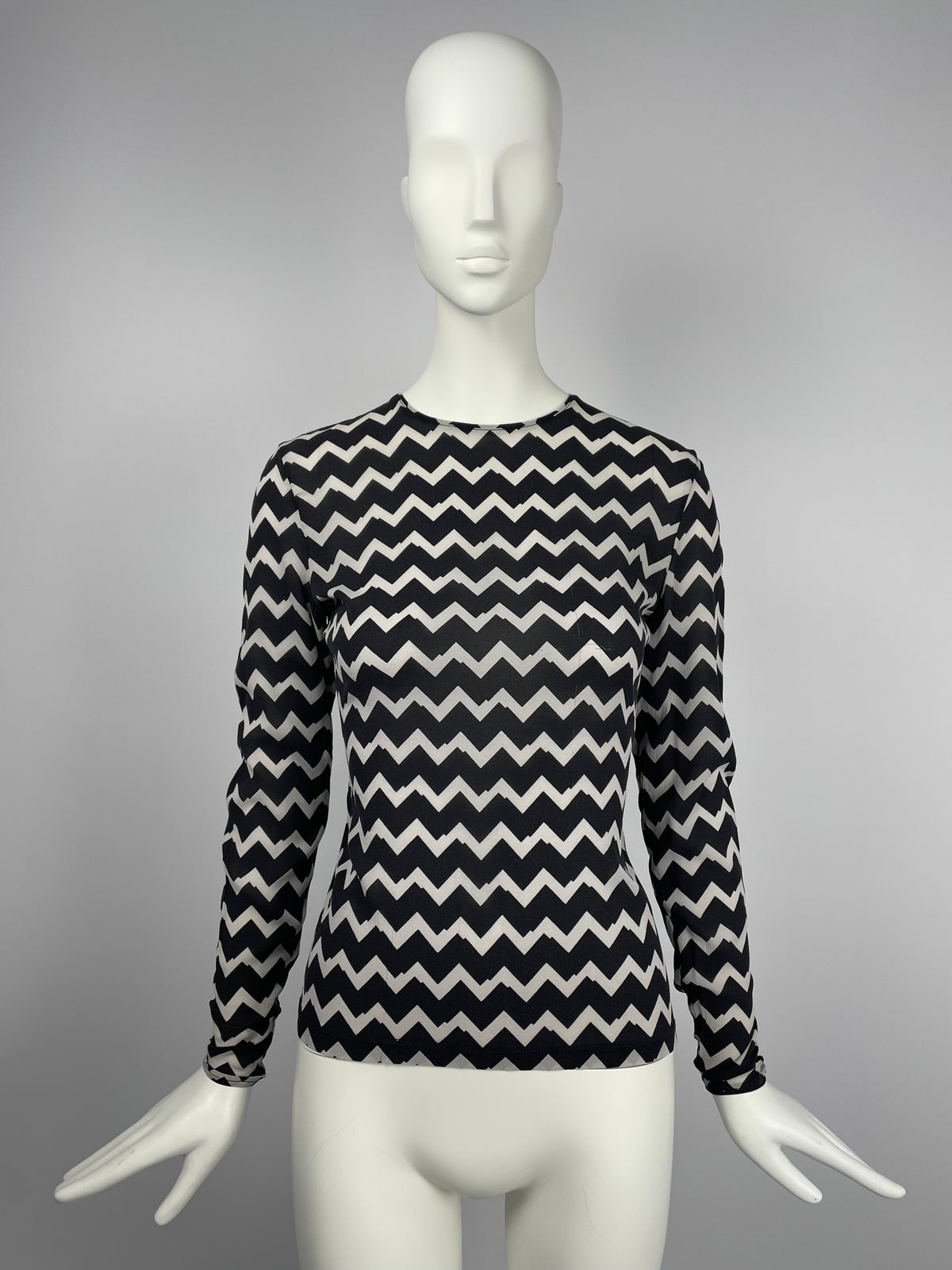Gianni Versace 1990's stripes print top