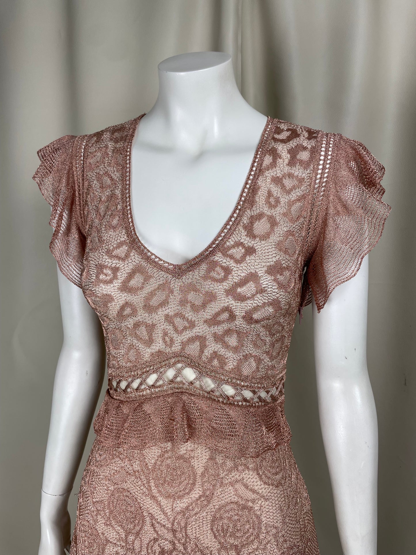 Roberto Cavalli 2000’s Pink Lace Dress (S)