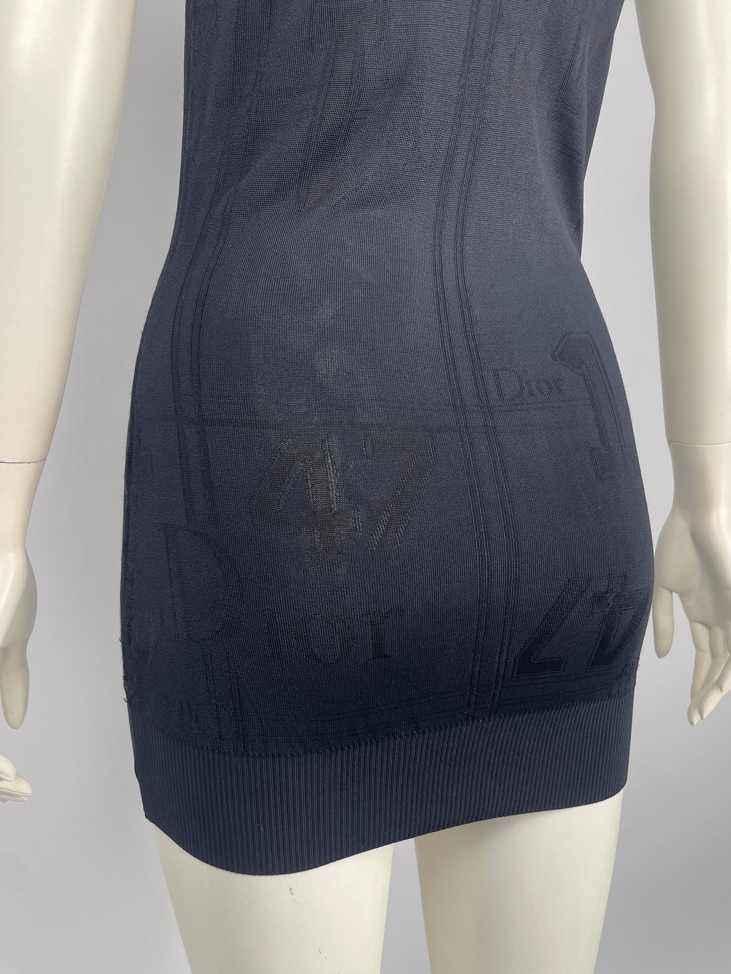 Dior by John Galliano S/S 2004 printed heavy knit dress.