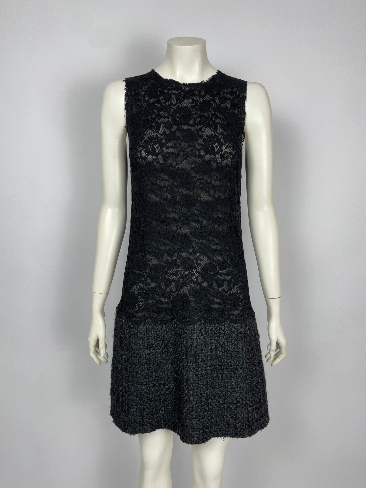 Dolce & Gabbana Lace & Tweed Dress