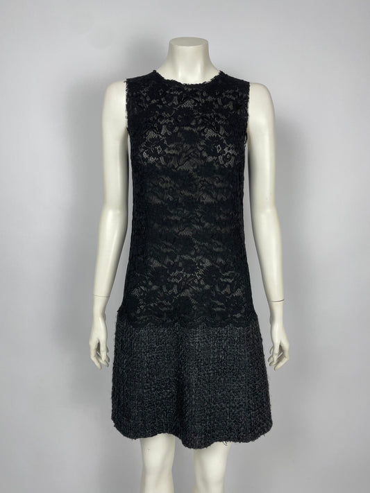 Dolce & Gabbana Lace & Tweed Dress