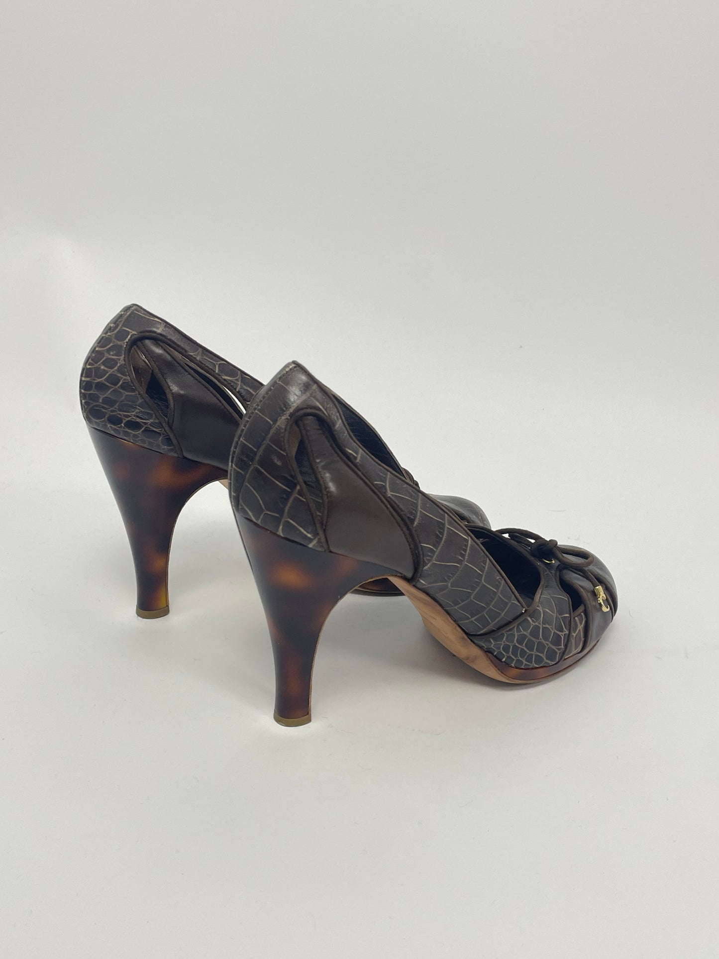Dior by John Galliano F/W 2005 Snake  Print Carey Print heels.