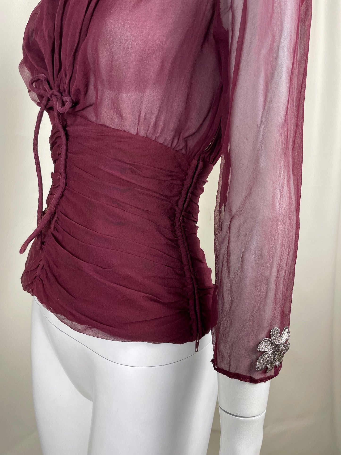 Chloe 1990’s Silk Pleats Blouse (S)