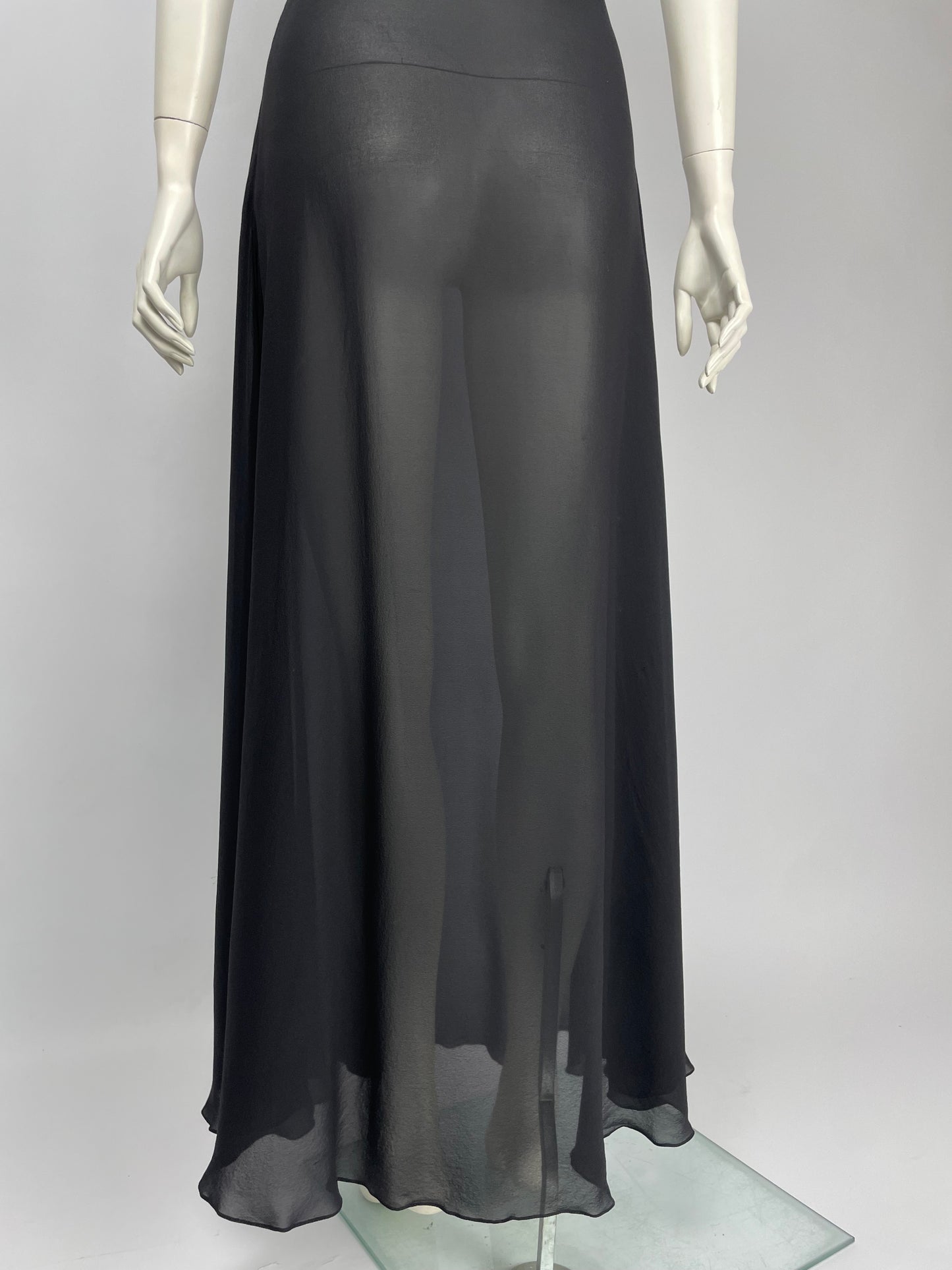 Christian Dior silk maxi slip dress.