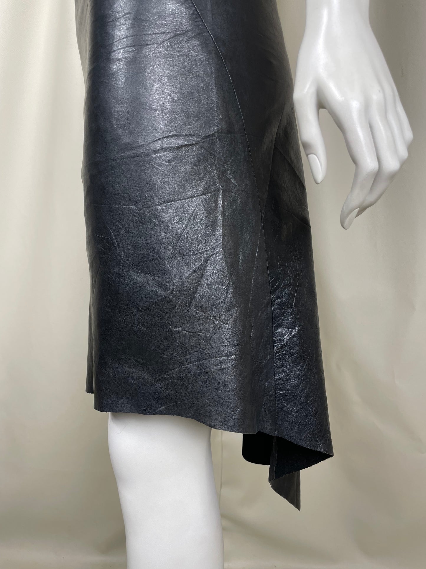 Paco Rabanne 1990’s Leather Skirt (S)