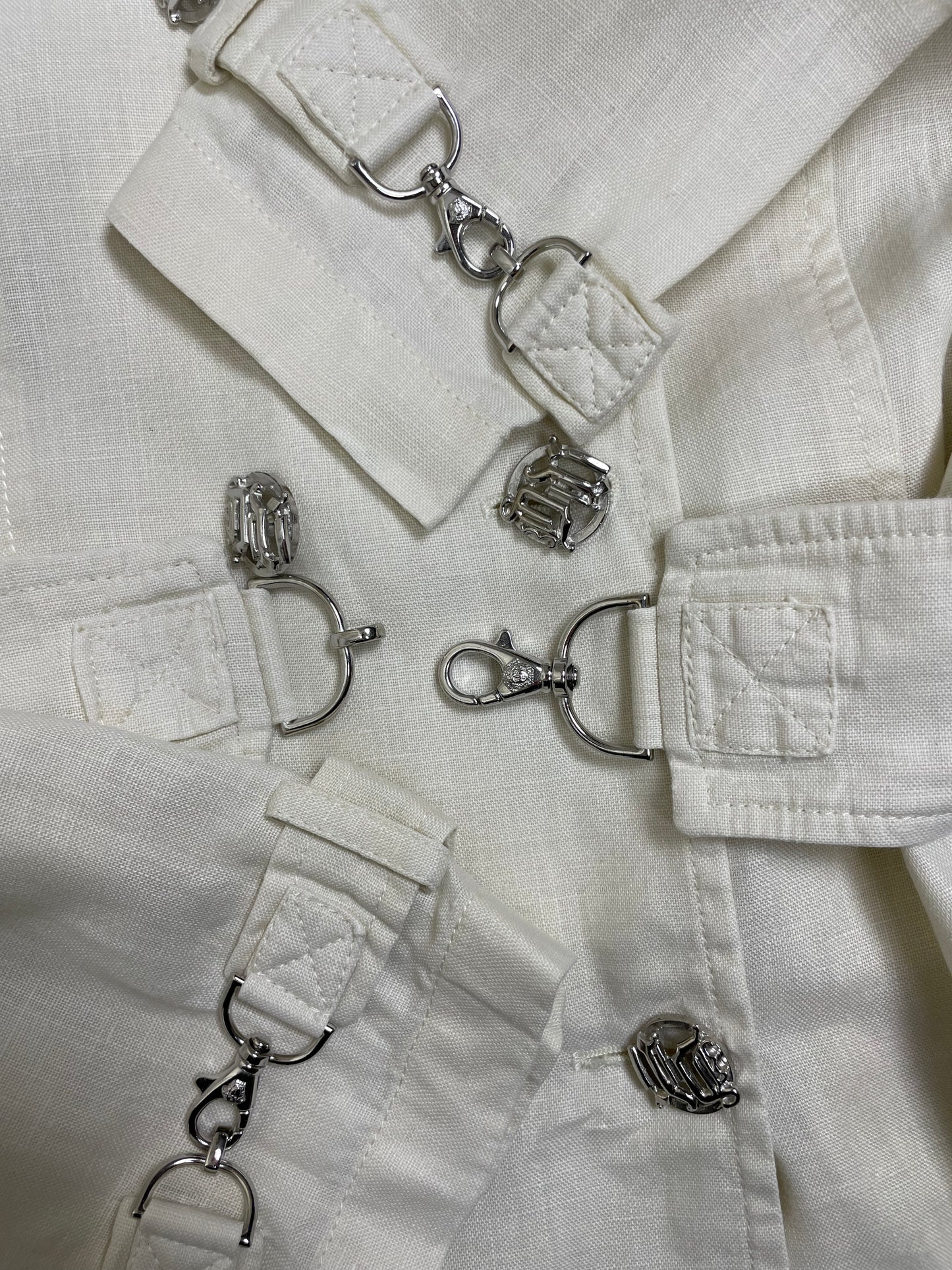 Gianni Versace 1990’s Linen Safari Coat