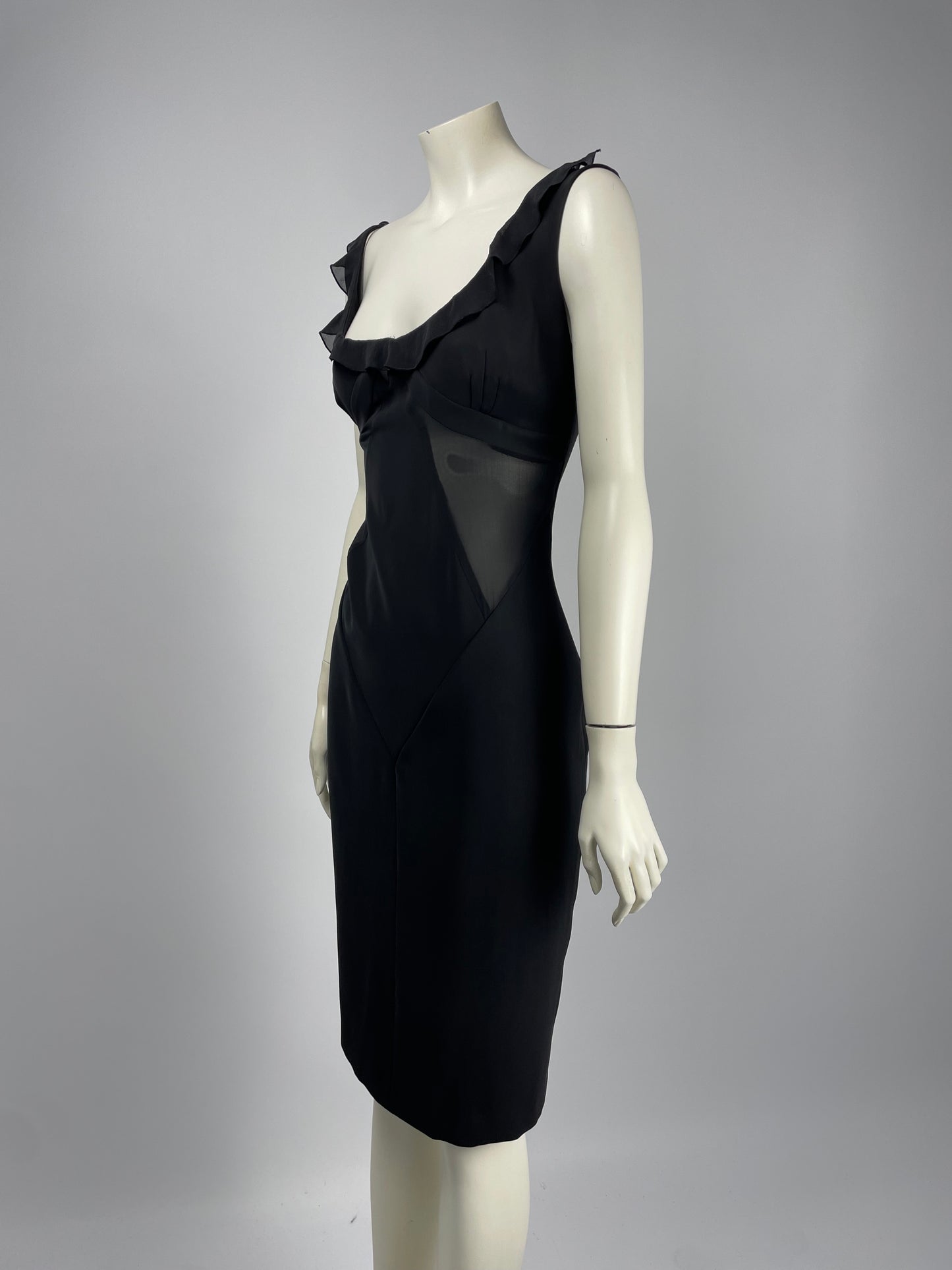 Blumarine 2000’s wide neckline dress