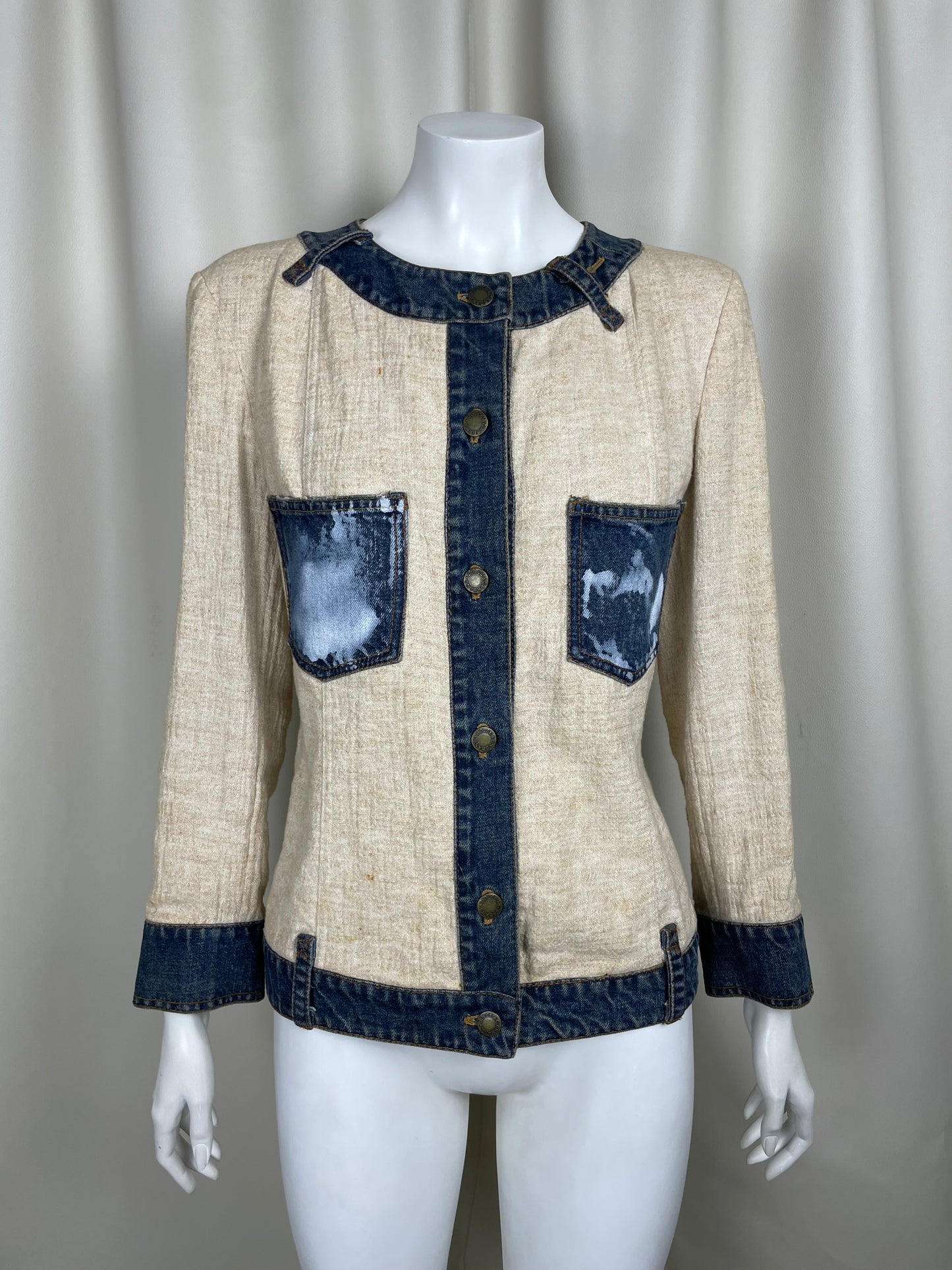 Dolce Gabbana Linen & Denim Jacket (M)