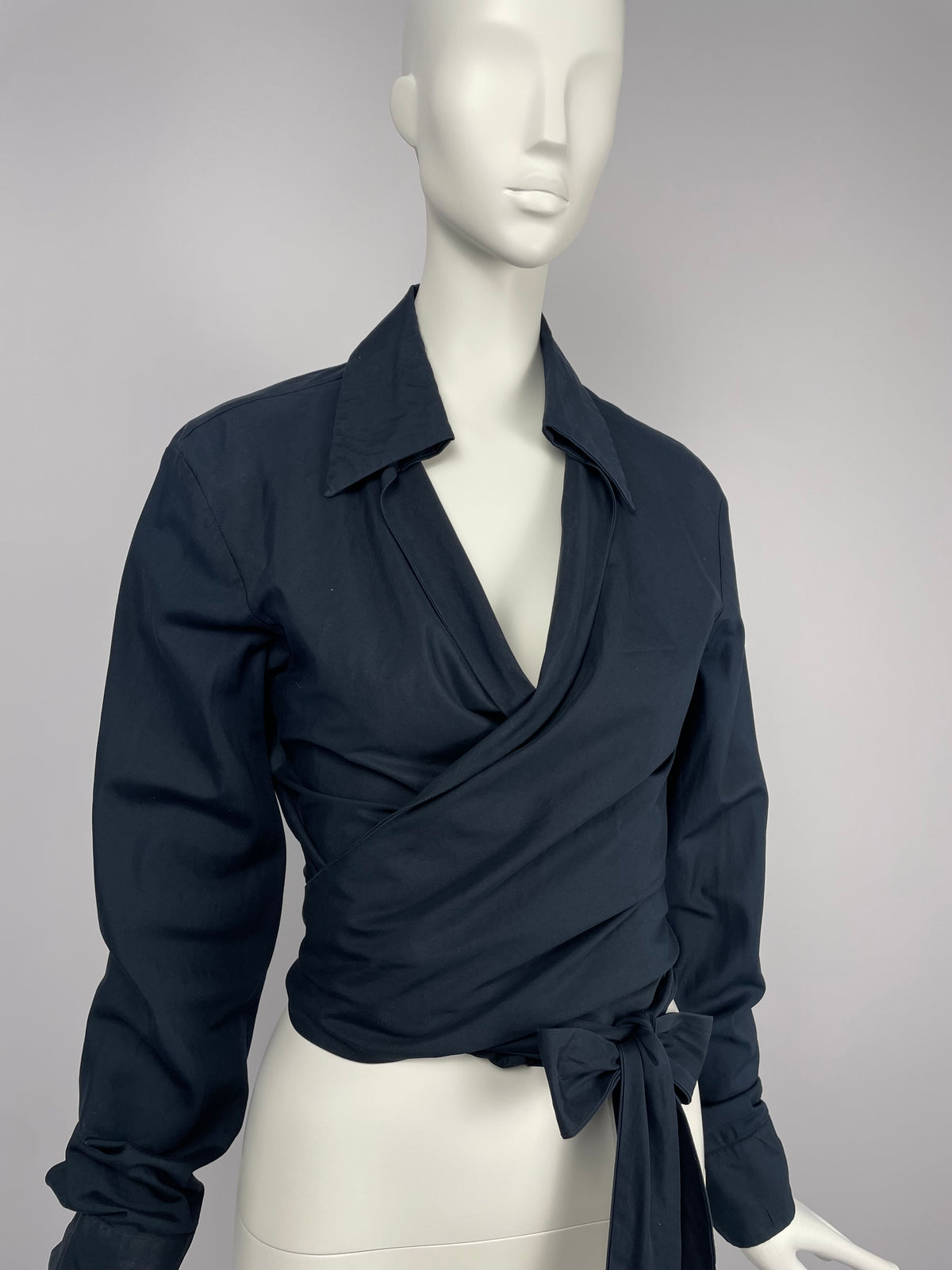 Gucci by Tom Ford S/S 2001 tie blouse