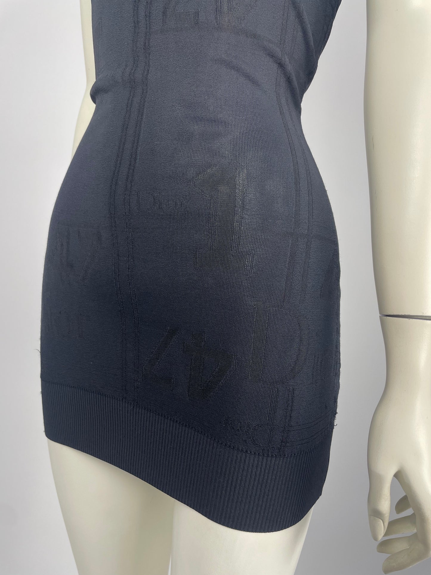 Dior by John Galliano S/S 2004 printed heavy knit dress.
