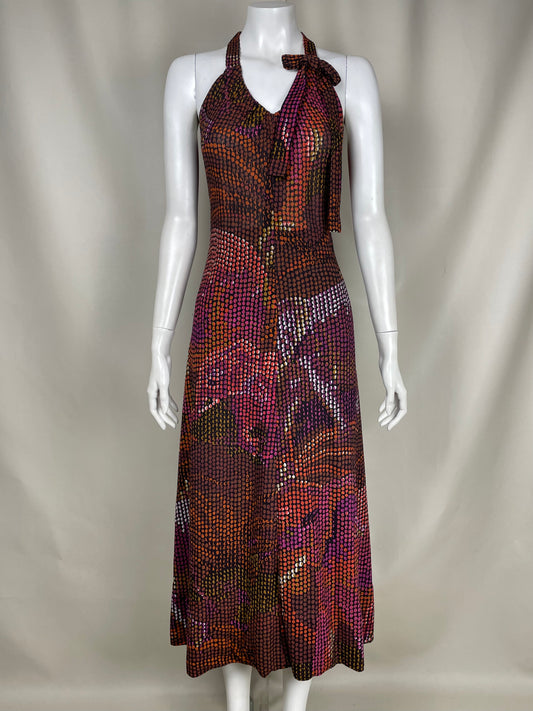 Miss Dior 1970’s Floral Dots Dress (M)