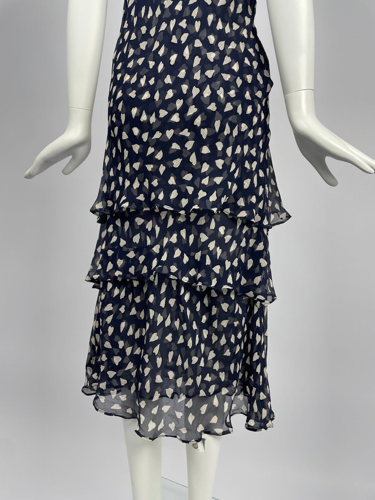 Georges Rech early 2000's silk ruffle dress