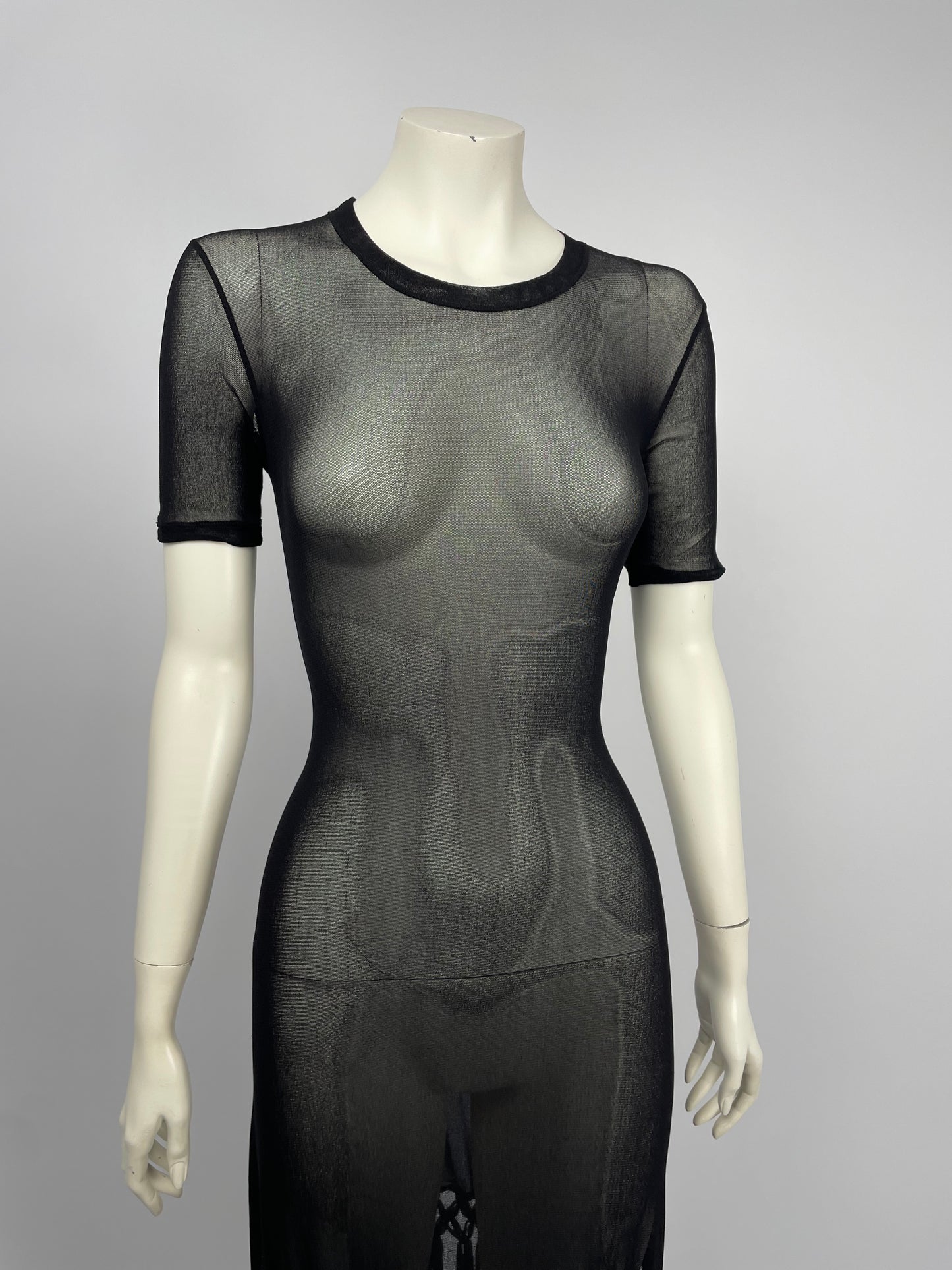Jean Paul Gaultier 1990’s Fringes mesh maxi dress.