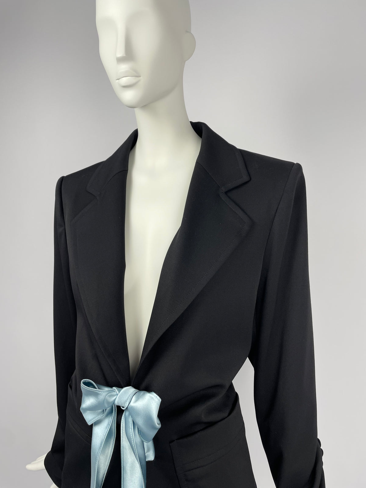 Saint Laurent by Tom Ford F/W 2003 blue tie blazer