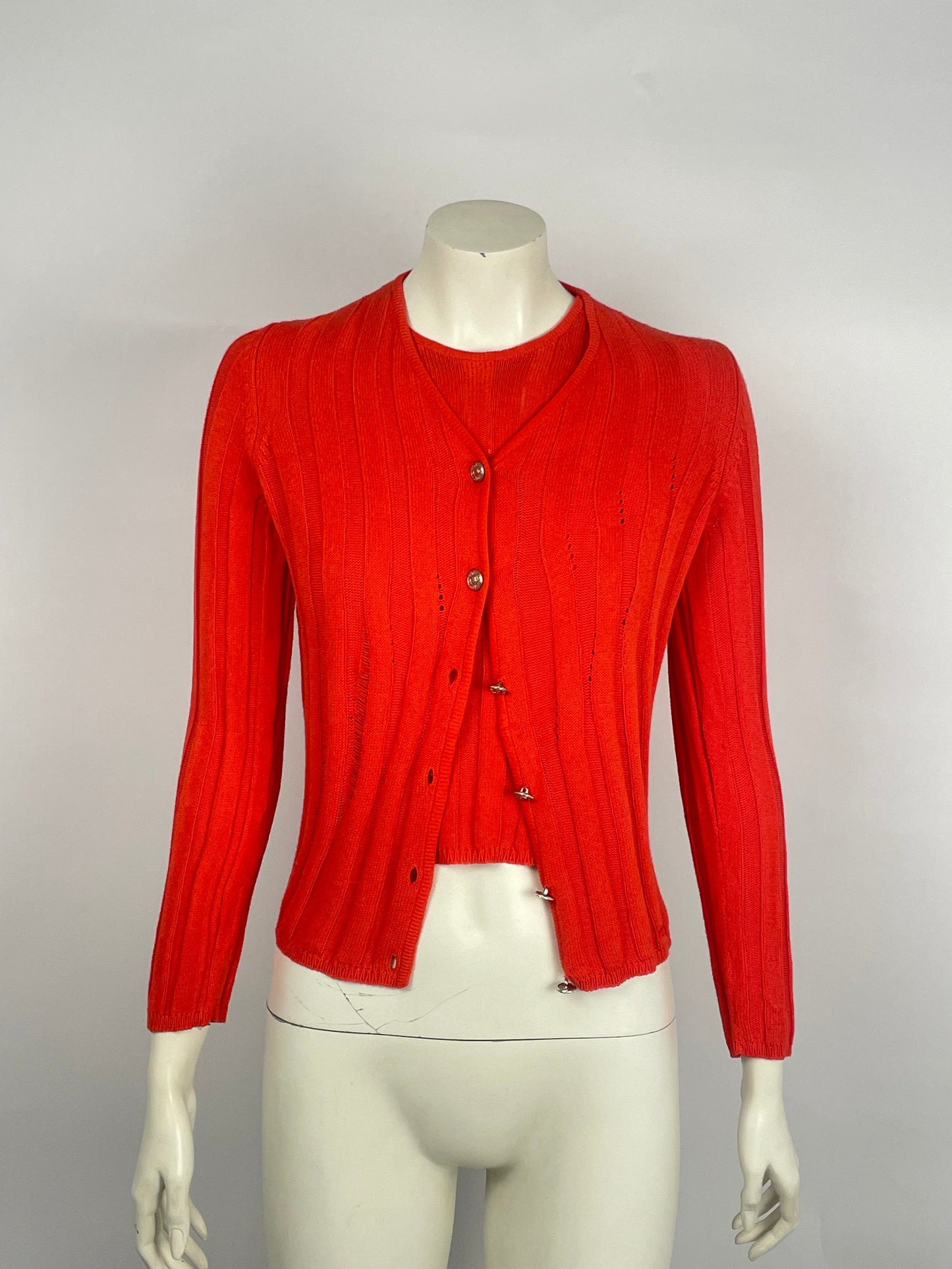 Gianni Versace 2000’s red twin set