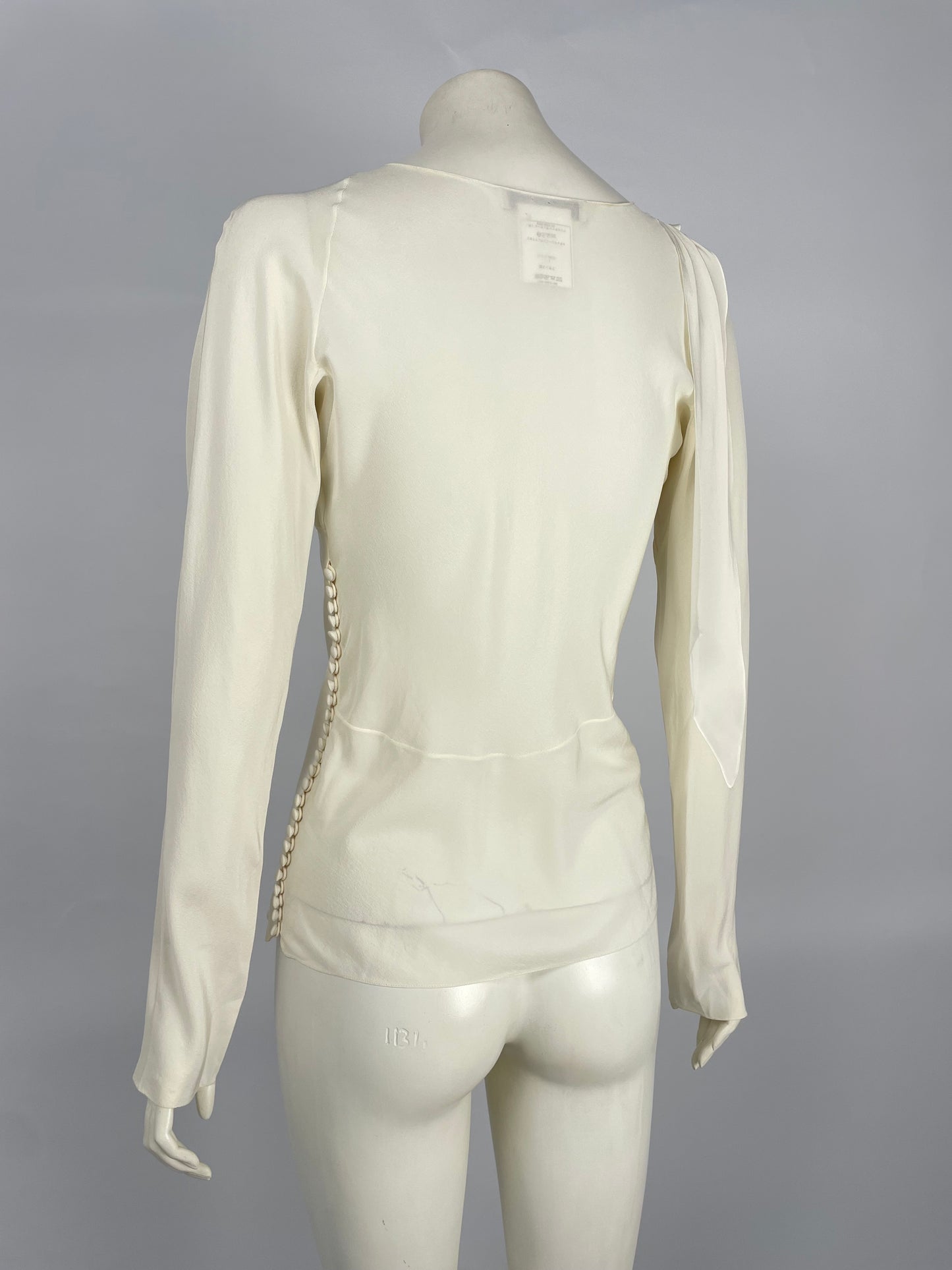 Dior by John Galliano S/S 2006 silk ruffle blouse