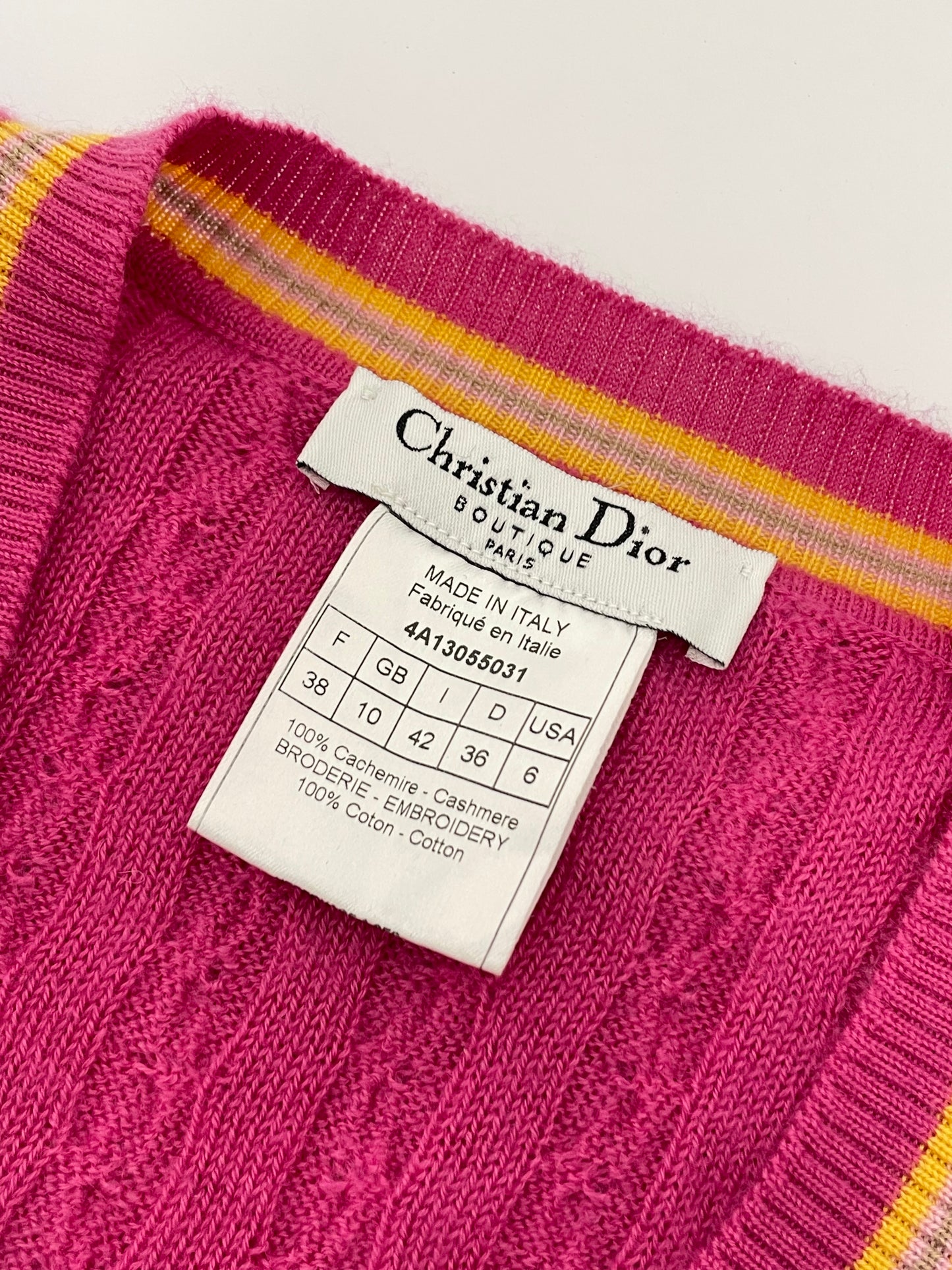 Dior by John Galliano F/W 2004 V neck knit vest.