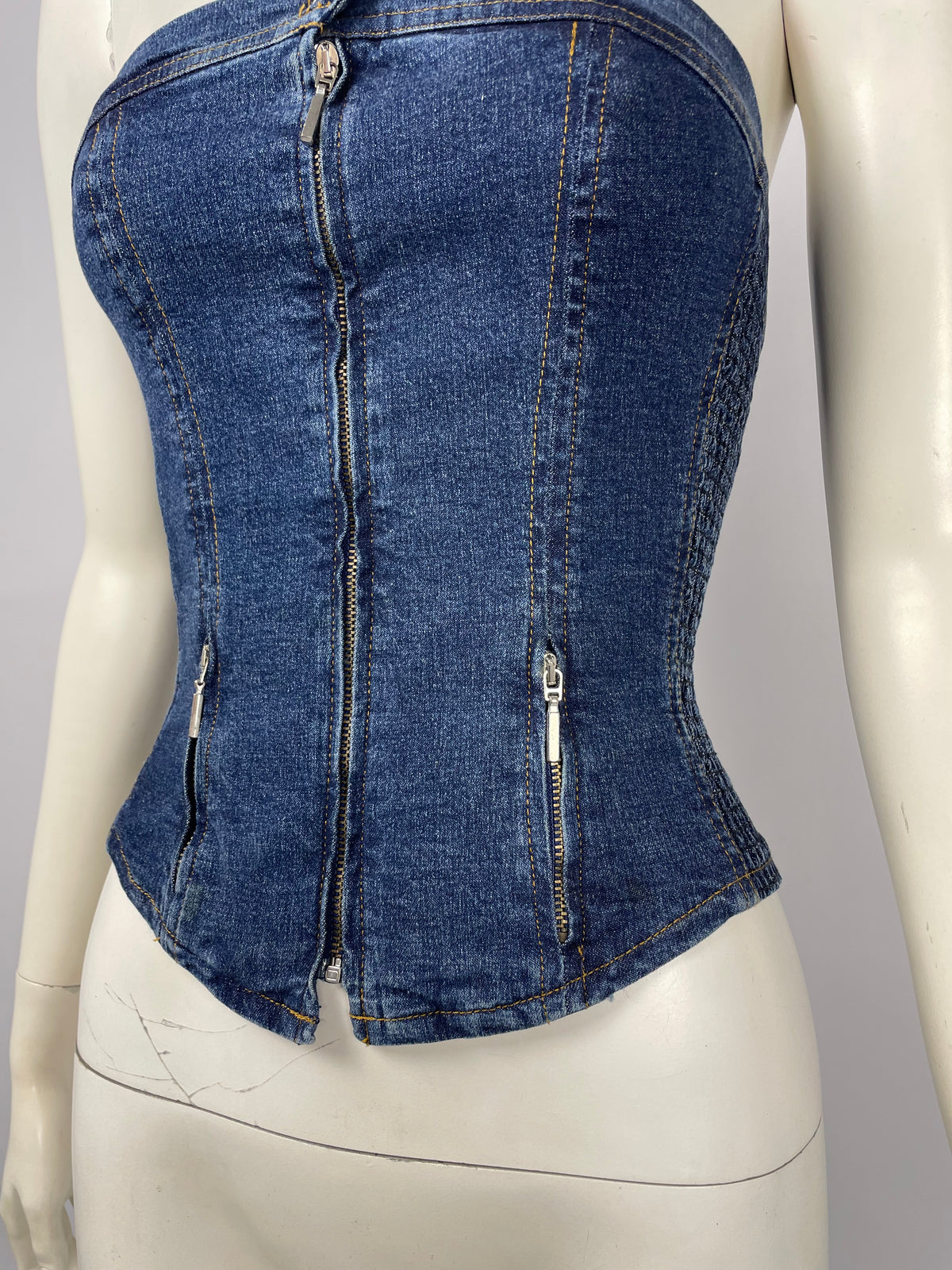 Plein Sud 2000’s denim bustier