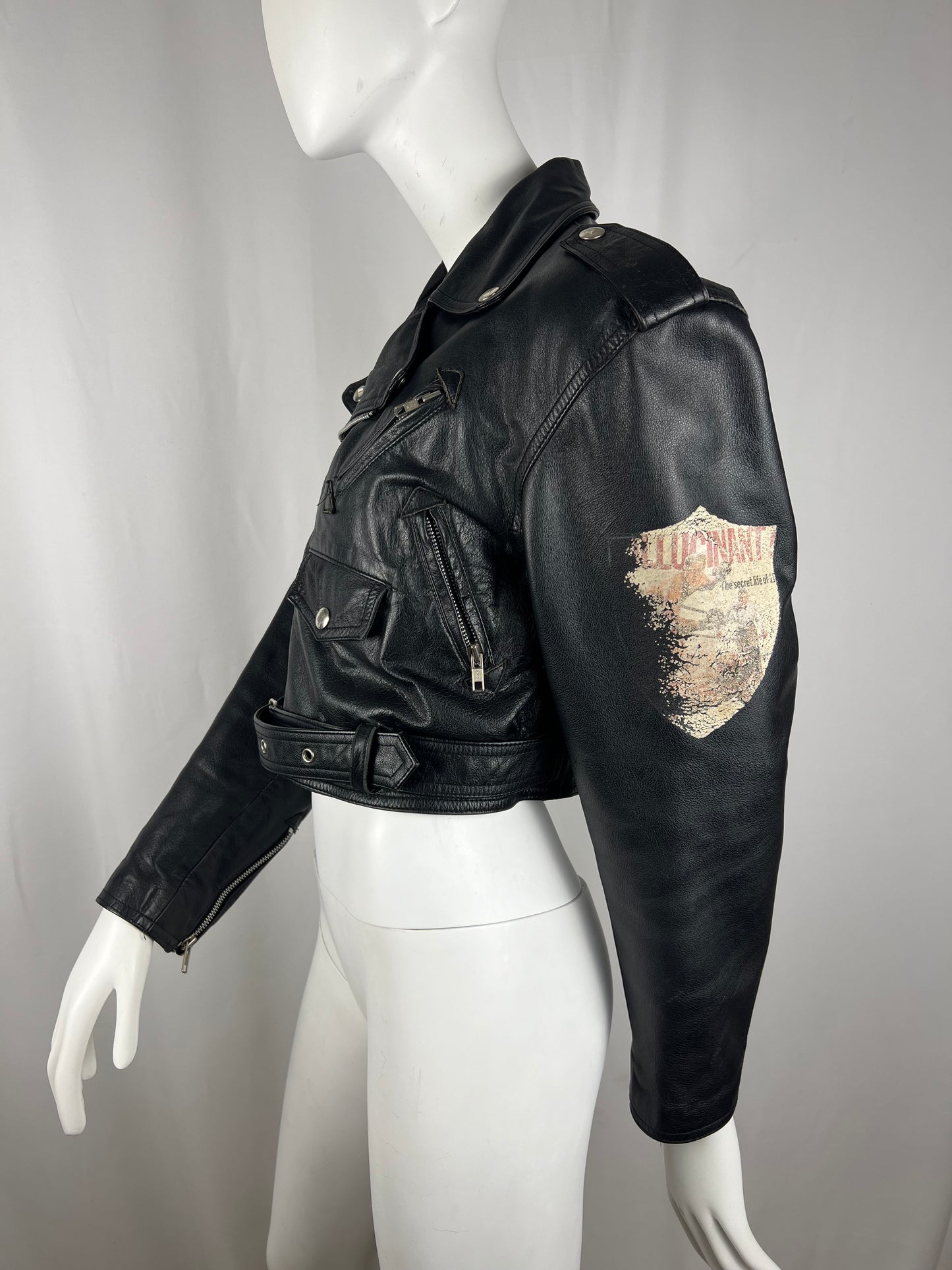 Junior Gaultier biker Leather Jacket (M)