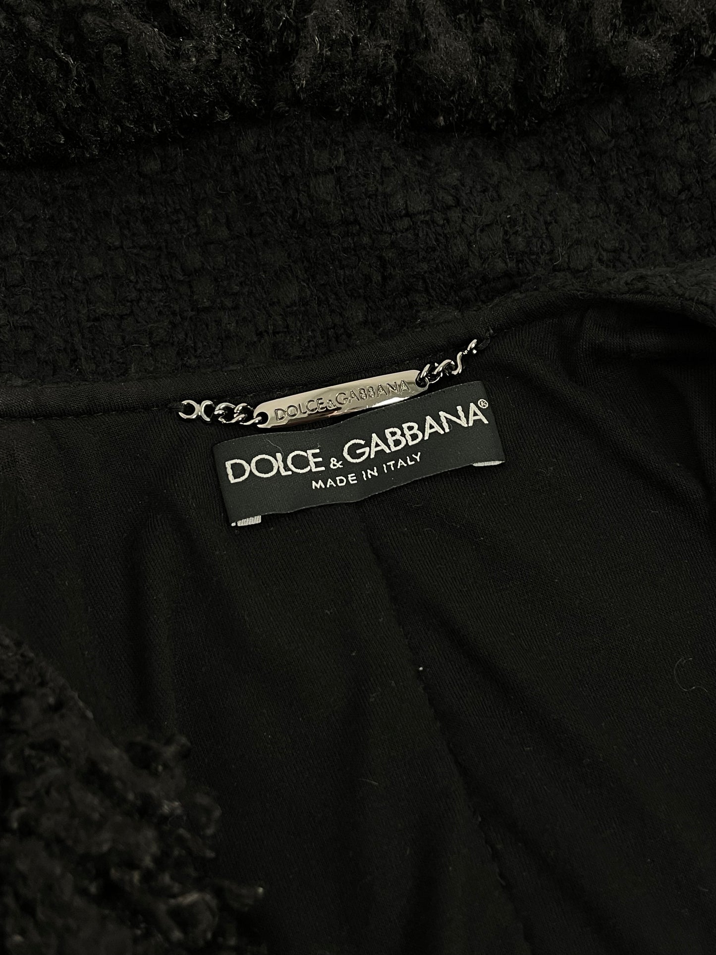 Dolce & Gabbana 2000’s Fur & tweed coat.